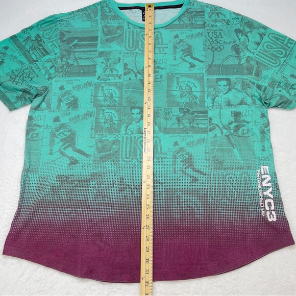 Enyce Shirt All Over Print Mens 4X 1968 Olympics Stamp Collection Sports - Picture 10 of 13